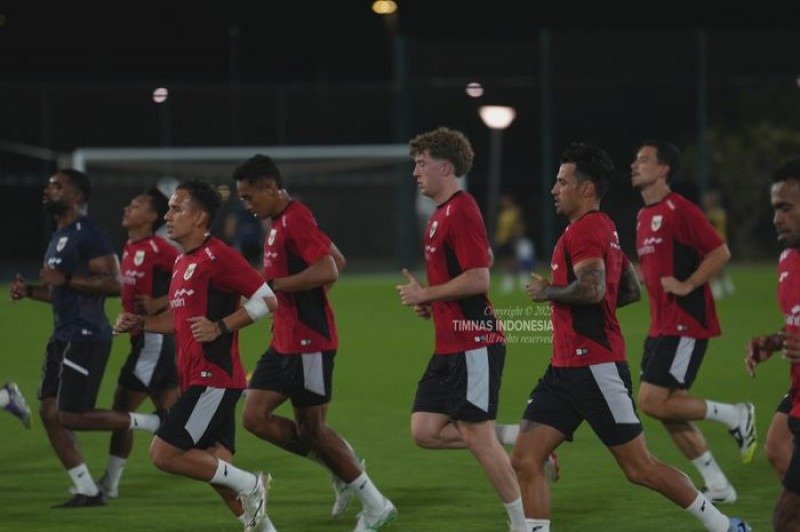 Latihan perdana Timnas Indonesia jelang menghadapi putaran keempat Kualifikasi Piala Dunia 2026 Zona Asia. (Photo: PSSI)
