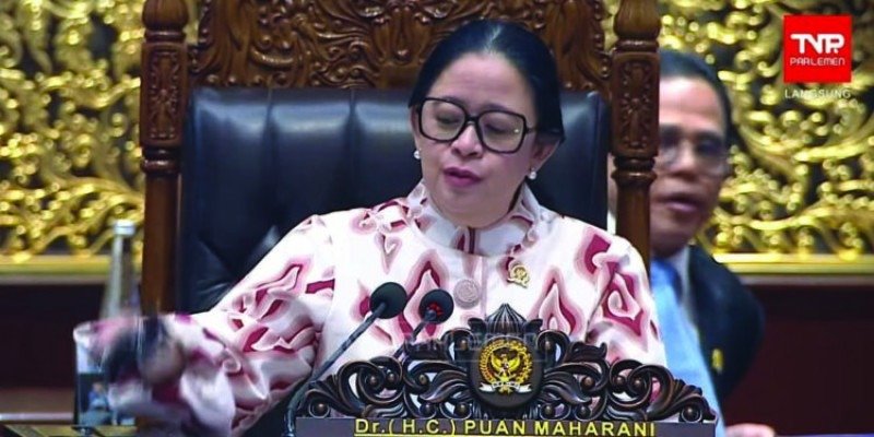 Ketua DPR Puan Maharani. Foto: tangkapan layar YouTube TV Parlemen