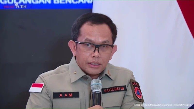 Kepala Pusat Data, Informasi, dan Komunikasi Kebencanaan BNPB, Abdul Muhari. Foto: Youtube/Sekretariat Presiden