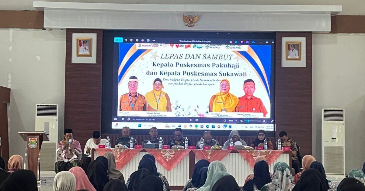 Acara lepas sambut Kepala Puskesmas Pakuhaji dan Kepala Puskesmas Sukawali diselenggarakan di Gedung Serba Guna (GSG) Kantor Kecamatan Pakuhaji pada Kamis, (29/1/2026).