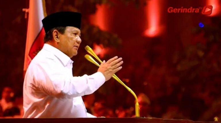 Prabowo Subianto. Foto: Tangkapan Layar YouTube Partai Gerindra