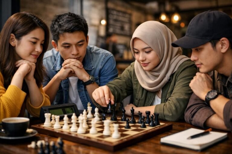 Catur Jadi Tren Baru Anak Muda. Ilustrasi AI