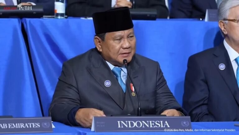 Presiden RI Prabowo Subianto dalam pertemuan perdana Board of Peace di Washington DC, AS. Foto: Tangkapan layar YouTube Sekretariat Presiden