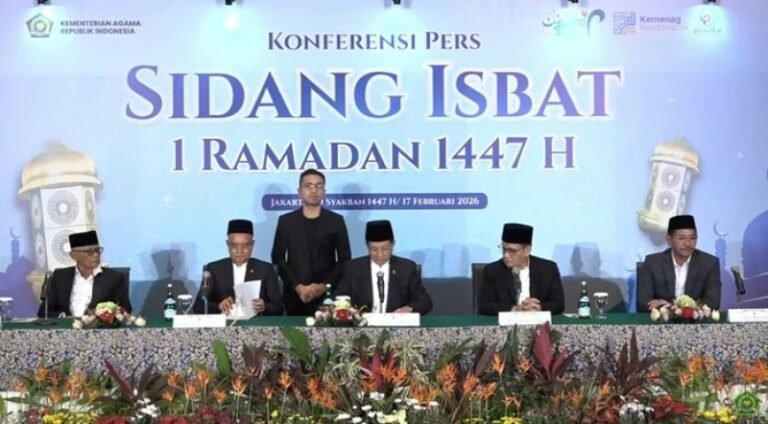 Konferensi pers sidang isbat. Foto: dok. YouTube Kemenag