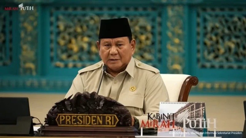 Presiden Prabowo Subianto saat Sidang Kabinet Paripurna, Jumat (13/3/2026). Foto: YouTube/Sekretariat Presiden