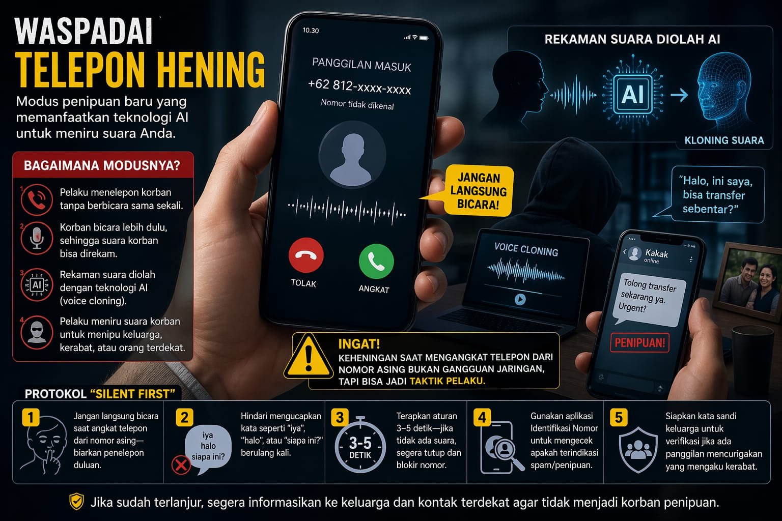 “Telepon Hening” dan Ketakutan Baru AI: Modus Nyata atau Sekadar Pesan Berantai?