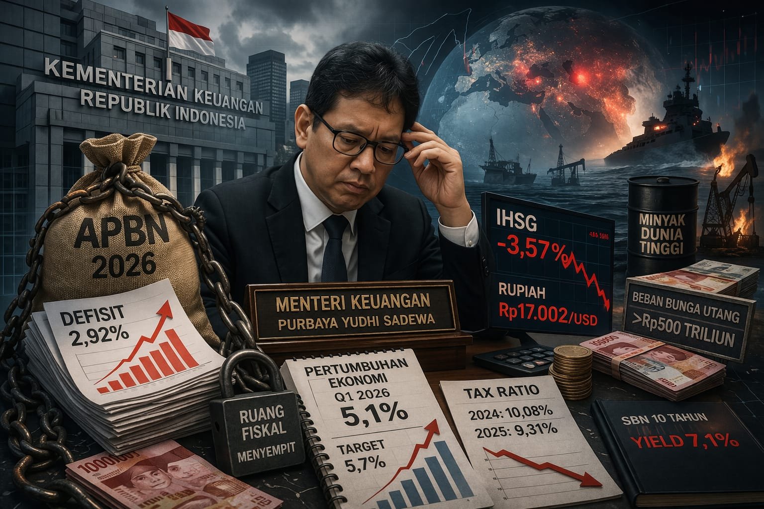 Harapan ke Menkeu Baru Mulai Pudar? Pertumbuhan Meleset, Risiko Fiskal RI Disorot