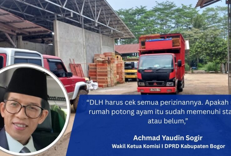 Polemik keberadaan rumah potong ayam (RPA) di Kampung Pabuaran RT 002 RW 04, Desa Pabuaran, Kecamatan Gunung Sindur, Kabupaten Bogor yang menjadi sorotan membuat DPRD Kabupaten Bogor ikut angkat bicara dan mendesak adanya pemeriksaan menyeluruh terhadap legalitas usaha tersebut. (Foto.dok.Monitor/ist)