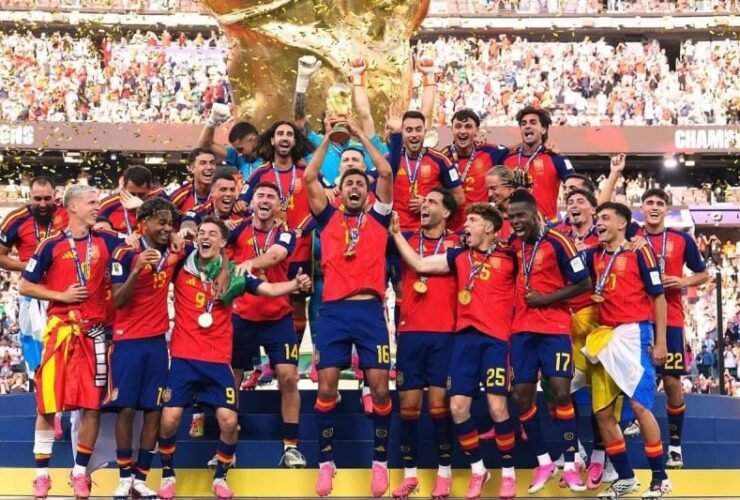 Selebrasi Timnas Spanyol sebagai Juara Piala Dunia 2026. Foto: Instagram/SE Futbol