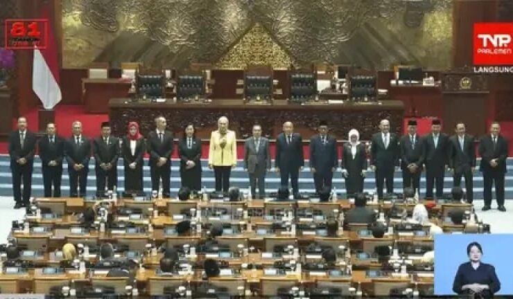 DPR RI menyetujui 11 calon hakim agung dan tiga calon hakim ad hoc MA dalam rapat paripurna di Kompleks Parlemen. Foto: Tangkapan Layar TVP