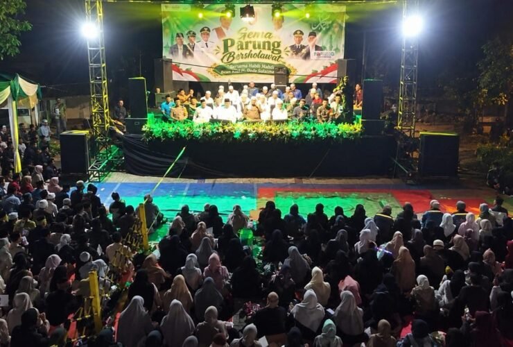 Peringatan Maulid Nabi Muhammad SAW 1448 H di Kecamatan Parung dihadiri ribuan warga, pada Sabtu (12/9/2026) malam.(Foto: Istimewa)