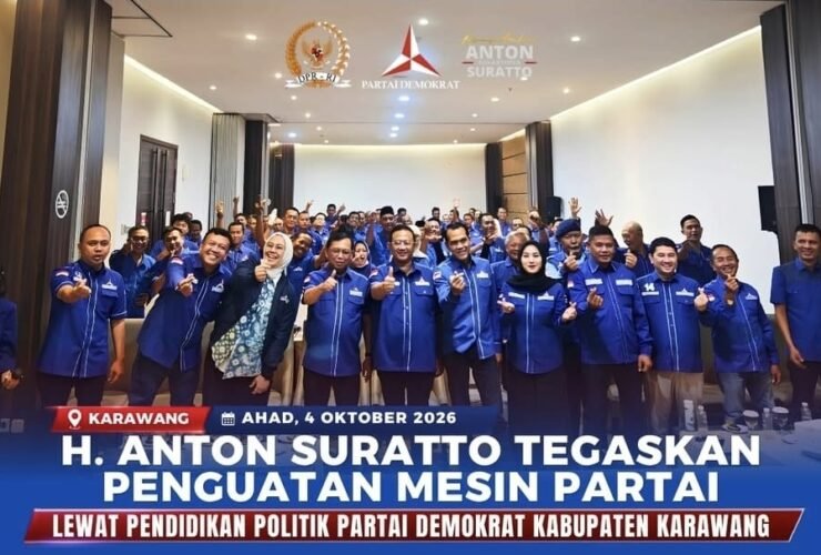 Partai Demokrat Jawa Barat kembali menggelar pendidikan politik (Dikpol) di Karawang, Minggu (4/10/2026). (Foto: Istimewa)