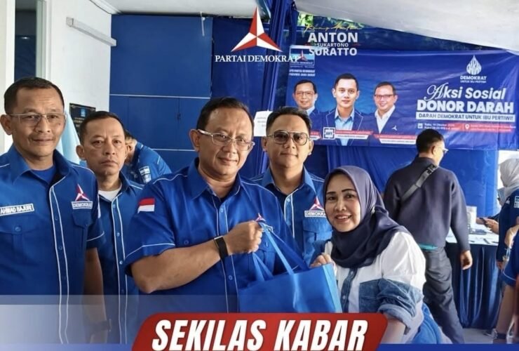 DPD Partai Demokrat Jabar menggelar aksi sosial donor darah bertajuk "Darah Demokrat untuk Ibu Pertiwi" pada Rabu (14/10/2026). (Foto: Istimewa)